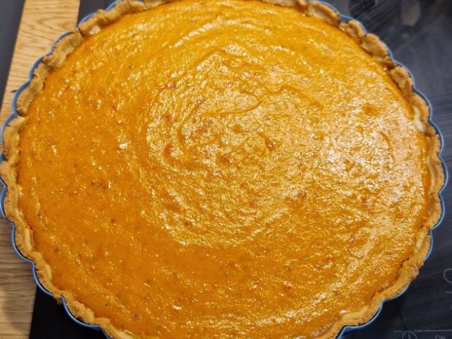 Tarte à la citrouille cannelle et vanille    pour l'automne / Pumpkin pie 